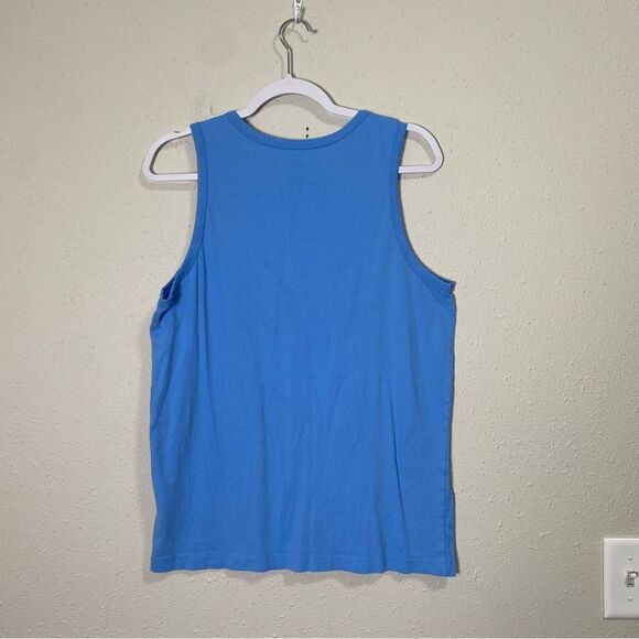Nike "The Nike Tee" Tank Top Blue W/ Just Do It Logo In Front Men's Size Medium - Picture 2 of 9